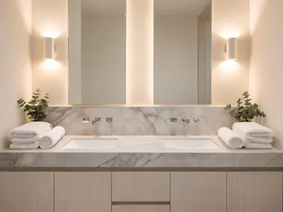 Bathroom vanity stone surface
