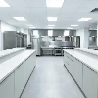 Commercial kitchen food-zone counters